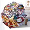 1pc Christmas Celebration Automatic Folding Cartoon Practical Umbrella - 3 Folding Design, Vivid Cartoon Pattern, Suitable for Outdoor Activities, A G