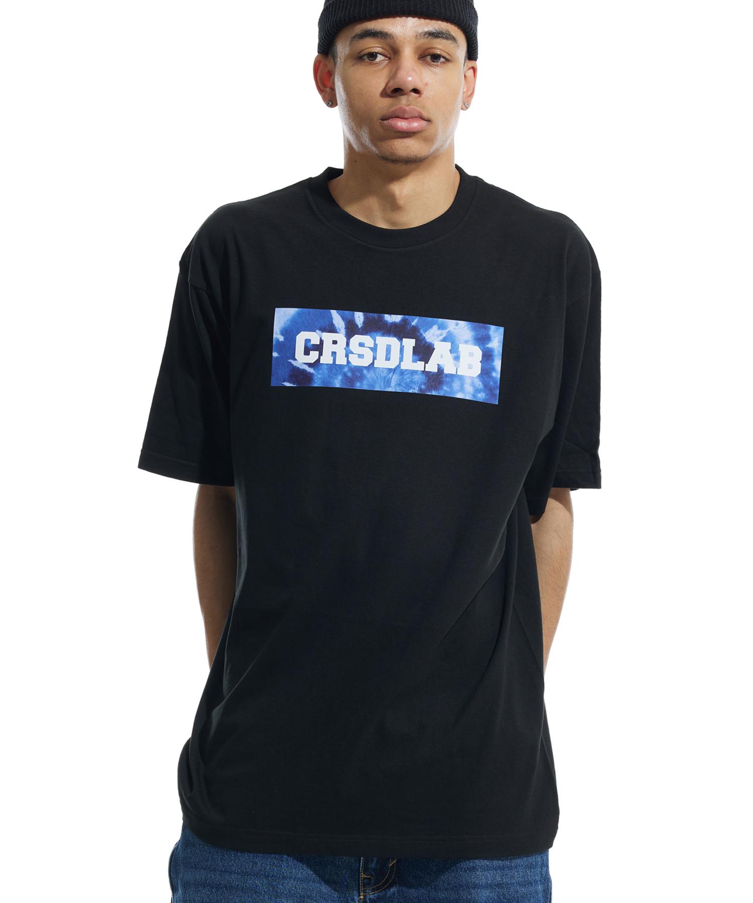 Cream Soda Lab Tie-Dye Boxy Short Sleeve Tee Black L