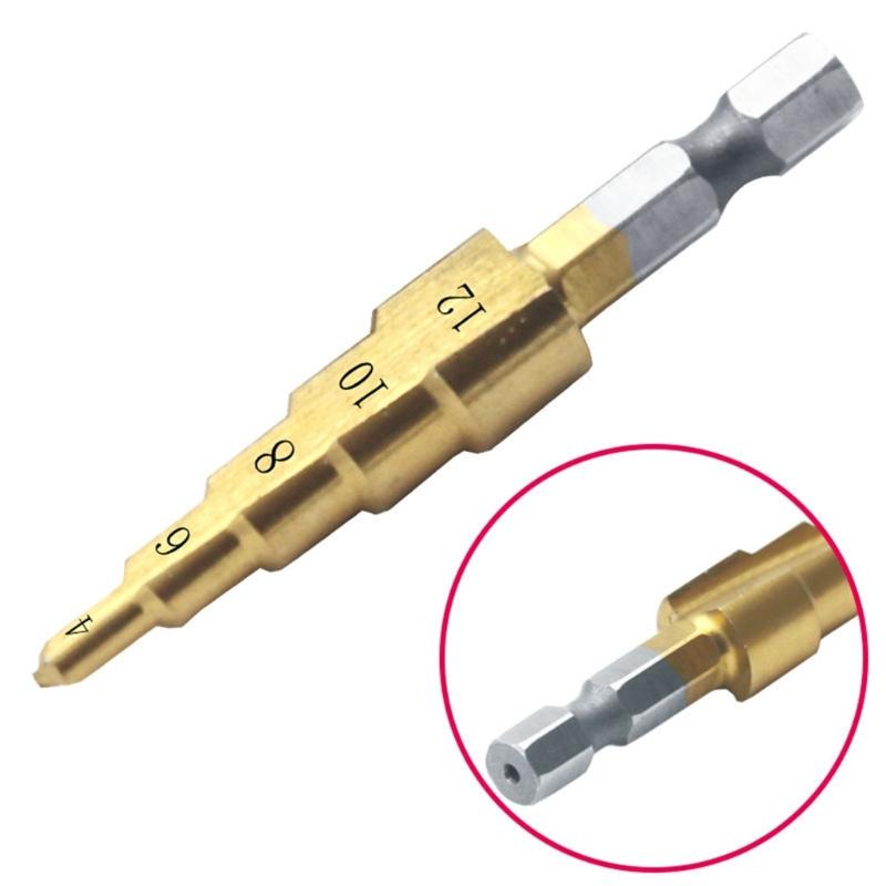 Step Drill Bit Drill Bit Titaniums Milling Cutter For Woodworking Metal Core Hole Opener