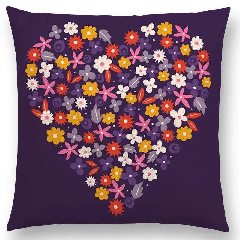 Niedliche kleine Tiere Blumenmuster Sofa Überwurf Kissenbezug Lieblicher Vogel Igel Reh Schwan Hase Kissenbezug