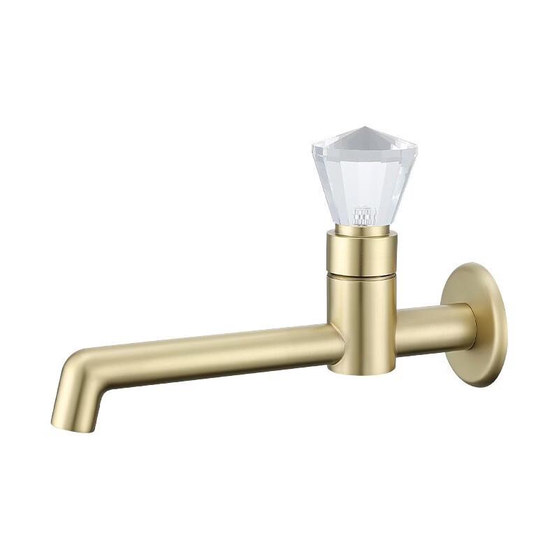 TLXT Crystal Handle Wall-Mounted Single Cold Basin Faucet