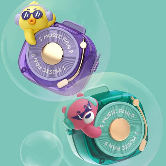 Kleiner Lüfter Cartoon Ente Hase Bär Element Kamera Design Hängeventilator Mehrstufige Windregelung Geräuscharmer Motor Kühlung