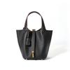 Women's Genuine Leather Bucket Bag Korean Niche Large Capacity Women's Bag High-end Feel Hot-selling Commuter Handbag