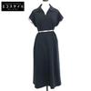 BLUE LABEL CRESTBRIDGE 25-year-old Black Compact Punch Color Neck Dress Dress 36 blackUsed