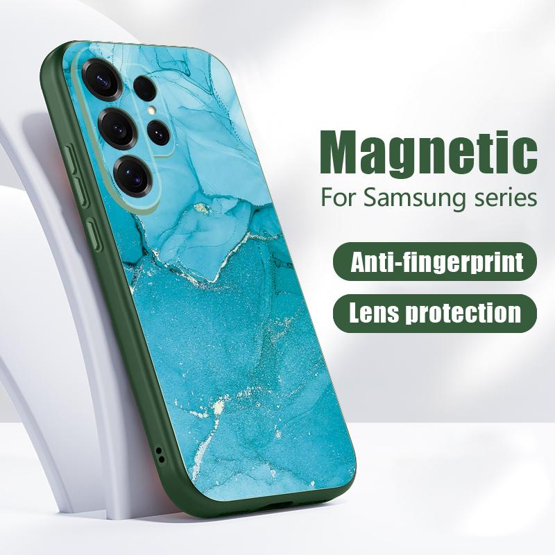 Magnetisch Für Magsafe Hülle Für Samsung Galaxy S26 Ultra S25 Edge S24 Plus S23 FE S22 A17 A54 A55 A56 A57 5G Sandstein Marmor Muster Abdeckung