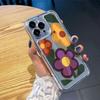 Oil Painting Dyeing Flower Is Suitable for Iphone15promax Mobile Phone Case Transparent Apple 1614pro Japan and Korea 13/12