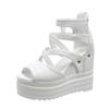 Hollow Roman Sandals Wedge Heel Heel Enhanced Thick-soled Muffin Shoes