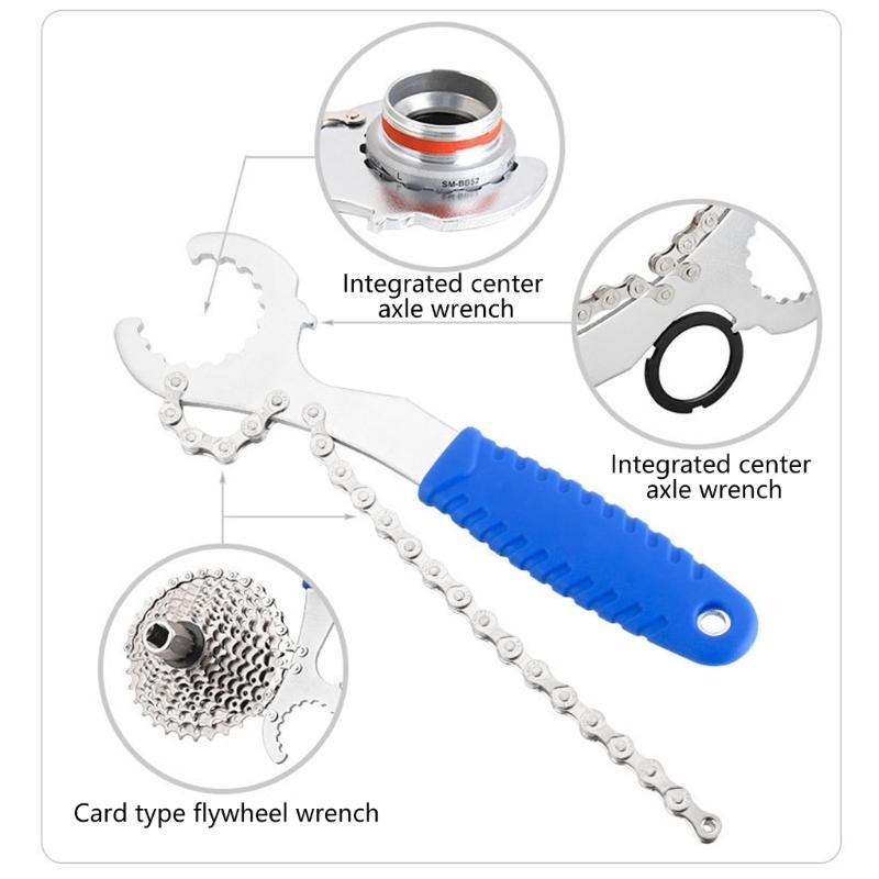 Bicycles Cassettes Flywheel Removal Tool With Chain Whip   Sprocket Remover Bike Chain Tool Bicycles Repair Tool