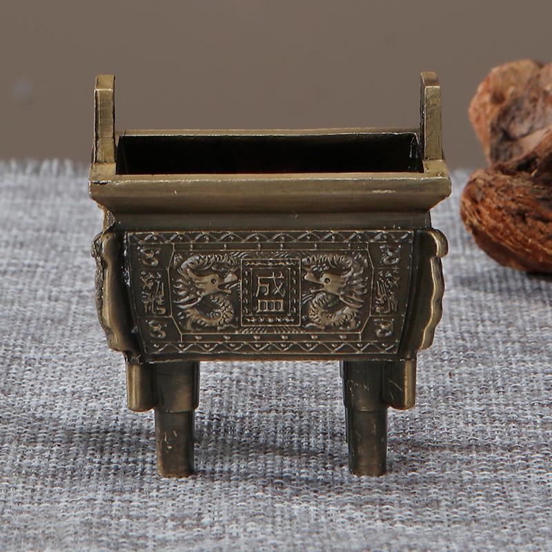 Chinese Bronze Tripod Incense Burner Metal Gourd-shape/Nine-hole Incense Holder Incense Stick Holder for Yoga Meditation Decor