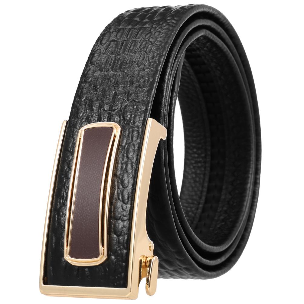 Ceinture tendance en cuir de vachette pleine fleur, boucle intérieure ceinture homme Ly36-23018-5