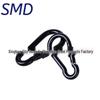 Schwarzer 304 Edelstahl Karabiner Schlüsselanhänger mit Sicherheitsverschluss und Federhaken