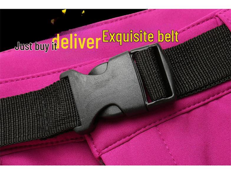 Pantalones impermeables cortavientos para hombre y mujer, con forro polar, para actividades al aire libre, softshell, para esquí y montañismo.