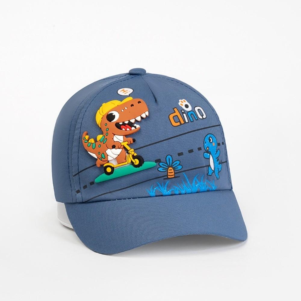 Cute Cartoon Baseball Cap Breathable Outdoor Sun Protection Hat Kids Dinosaur Baseball Cap Gifts серый/синий