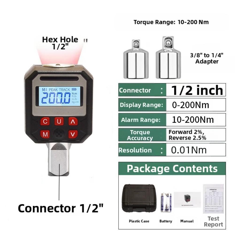 Digital Torque Adapter Precision Measuring Tool Torque Wrench