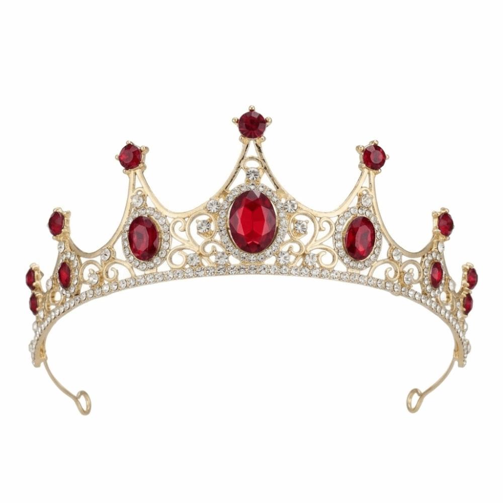 Rhinestone Queen Princess Crown Baroque AB Crystal Headwear Bridal Tiara Headband  Birthday Gift