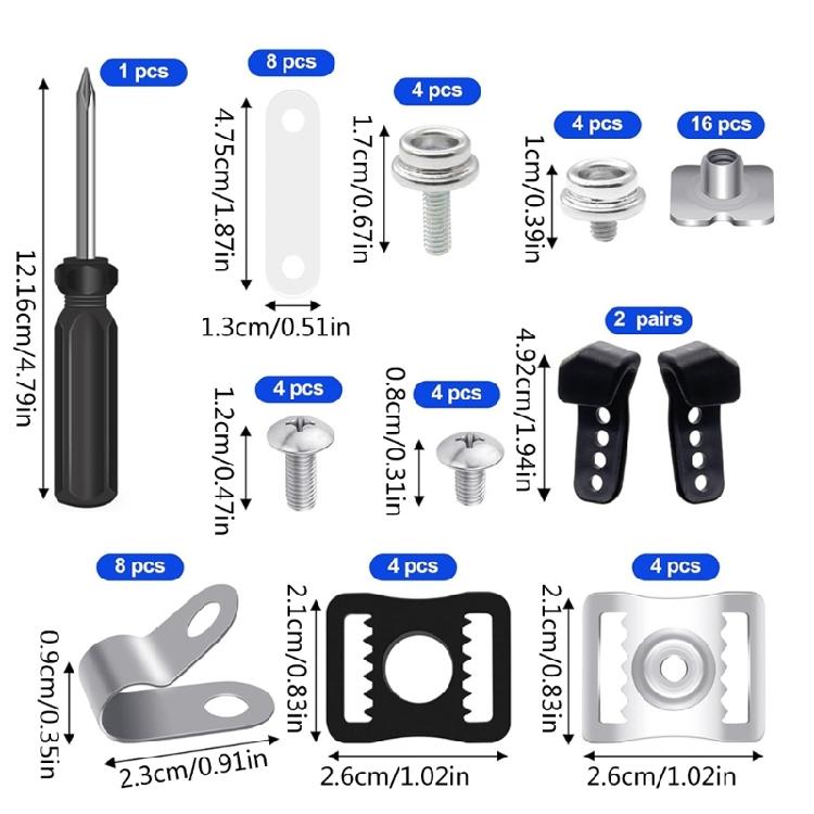 31Pcs Football Helmets Repair Kits Football Helmets Hardware Hockey Helmets Part