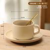 Ceramic Coffee Cup Sets Household 230ml High-class Handle Equisite Mugs with Scoop Dish Nordic Solid Simple Light Luxury Tea Cup
