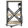 Nightstand with Shelf Sonoma Oak 41 x 31 x 51 cm Wood Based Material