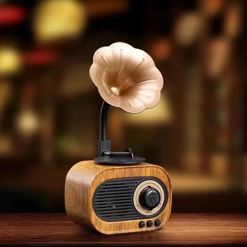 DurableCreative Retro Mini Wireless Bluetooth Speaker Indoor Home Portable Card Speaker Radio