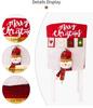 Christmas Chair Cover Reusable 3D Santa Claus Elk Chair Seat Cover Home Xmas New Year Supplies Christmas Decoration