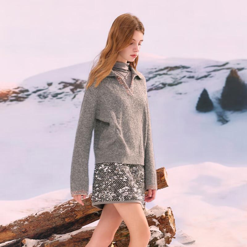 

Sancai 2025 Winter Women s Loose Lapel Pullover Knit Sweater M (160/84A)