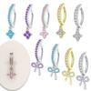 Stainless Steel Belly Button Stud with Hollowed-out Bow-shaped Belly Button Accessory