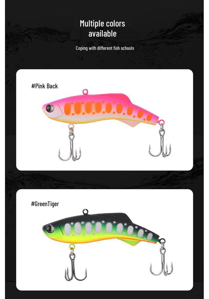 Cross-Border Silicone VIB Lure: Sinking, Noise Vibration, All Water Layers, Bass Fishing Fake Bait.