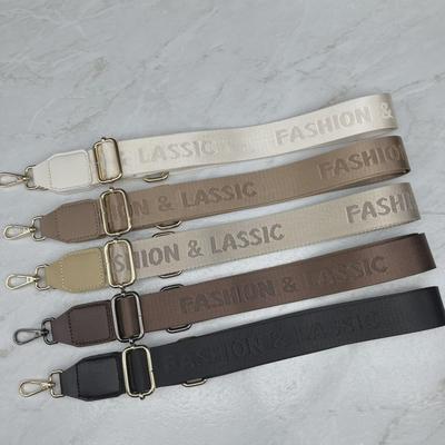 Adjustable Trendy Letter Style Women's Crossbody Bag Strap - Wide Webbing Shoulder Strap Accessory.