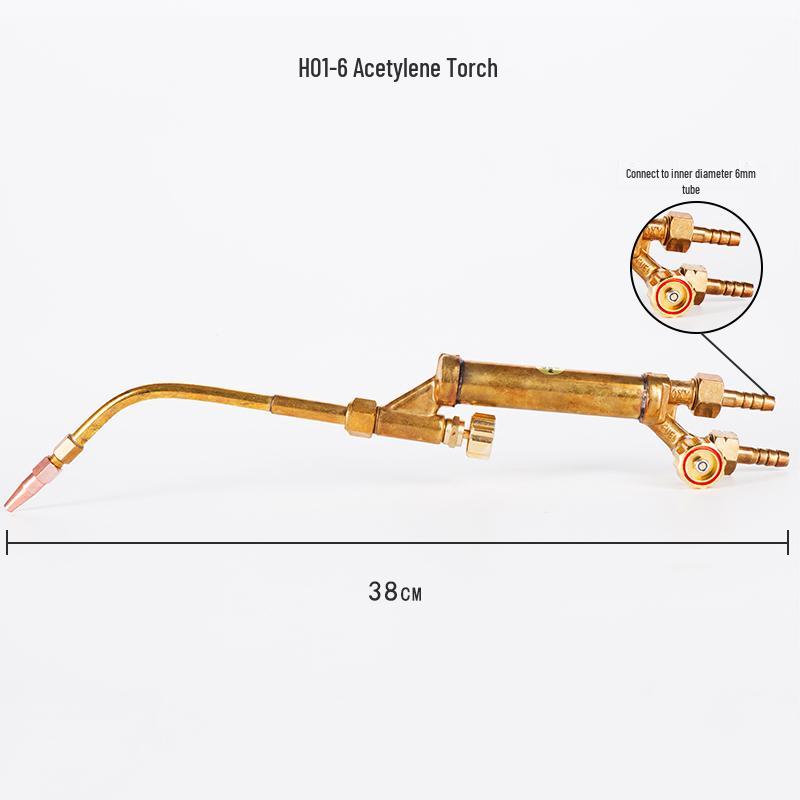 All-Copper H01-2 High-Temp Gas Welding Torch, 4L Propane/Acetylene/LPG/NG Portable Welding Accessory.