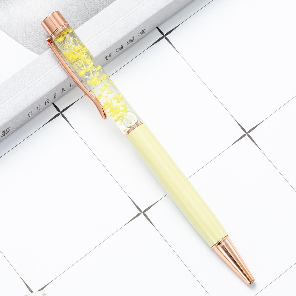1 Pcs Flower Ballpoint Pen Metal Office School Stationery Gift Cute Clip Pens Pencils Writing Supplies