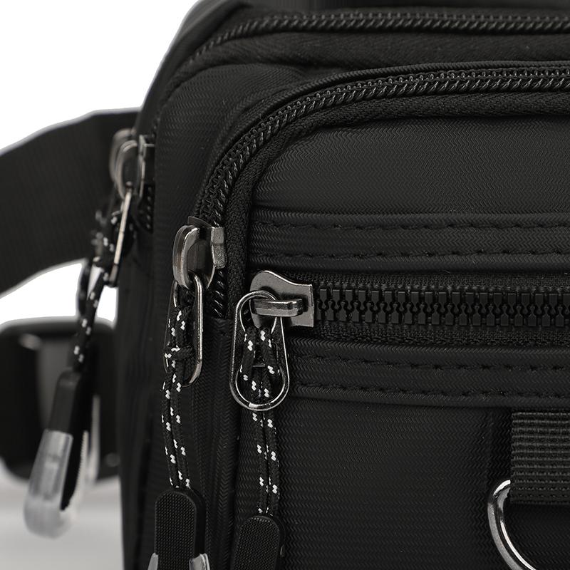 Men's Shoulder Crossbody Bag Multi-Layer Cash Register Waist Bag