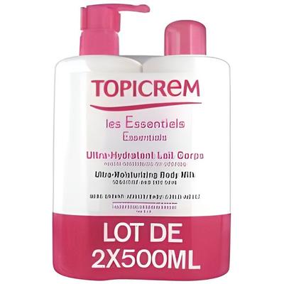 Topicrem Ultra Feuchtigkeitsspendende Körperlotion, 2er-Packung mit 500 ml