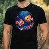 T-Shirt Herren Clownfisch im Mondlicht Motiv Baumwolle Größe XS bis 5XL