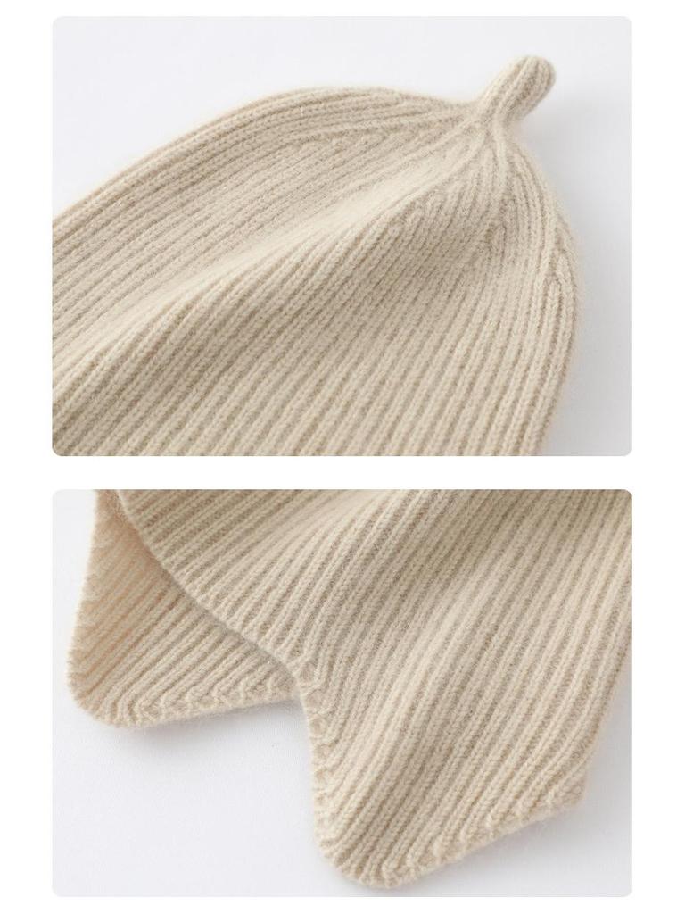 Unisex Cashmere Kids' Knit Hat with Ear Protection - Super Cute & Warm for Autumn/Winter