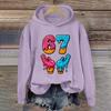 Women's Fashionable Casual Long-Sleeved Printed Hooded Sweatshirt