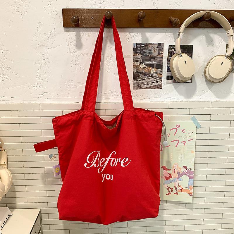 Spring and summer new nylon shoulder bag women's bag lazy wind tote bag large capacity shopping bag commuter bag