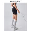 Mitaogirl Kendall Wear Tight Body Shorts Women's Sports Fitness Pants High Waist Buttock Lifting Quick-Drying Yoga Short-length Pants