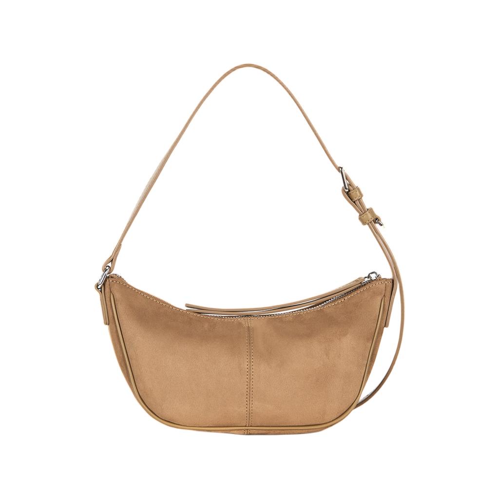 Matin Kim Suede Mini Arc Hobo Bag Beige