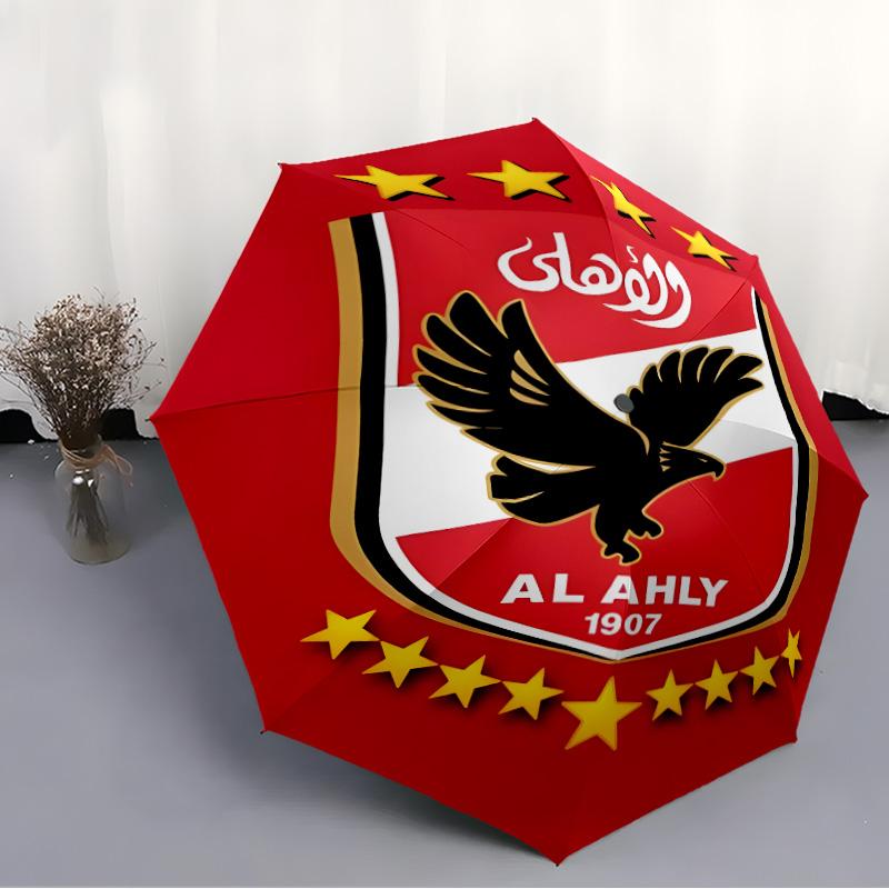 1pc Al Ahly FC Umbrella, Sun Protection, And UV Shielding. It Has Eight Sturdy Ribs for Outdoor Use And Perfect As a Holiday Gift