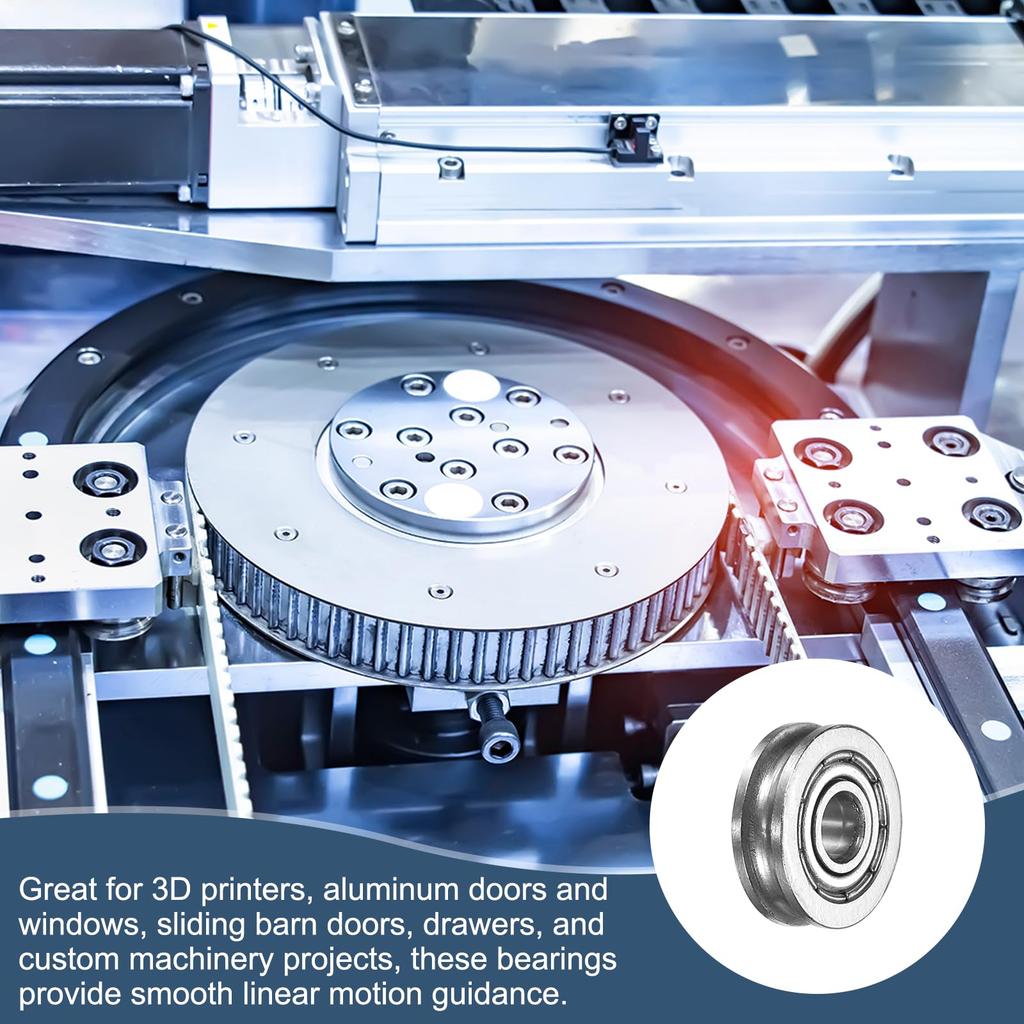 PATIKIL 12pcs Small U-Groove Ball Bearing Pulleys 4x13x4mm Miniature Pulley Bearing Carbon Steel Rail Trucks for Clinical Motion System Replacement