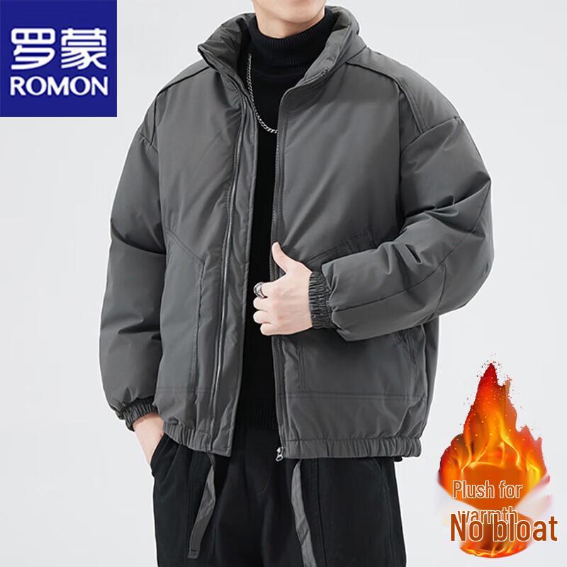 ROMON Men's Winter Stand-Collar Padded Jacket