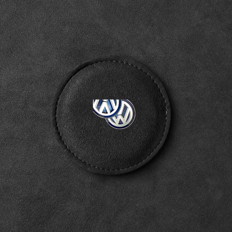 

2026 Hot For Volkswagen VW Car Stickers Turned Fur Car Coasters Non Slip Round Mat Coaster Heat Insulating Mat For Volkswagen VW