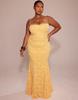 Elegant European & American Slim Lace-up Fishtail Jacquard Dress