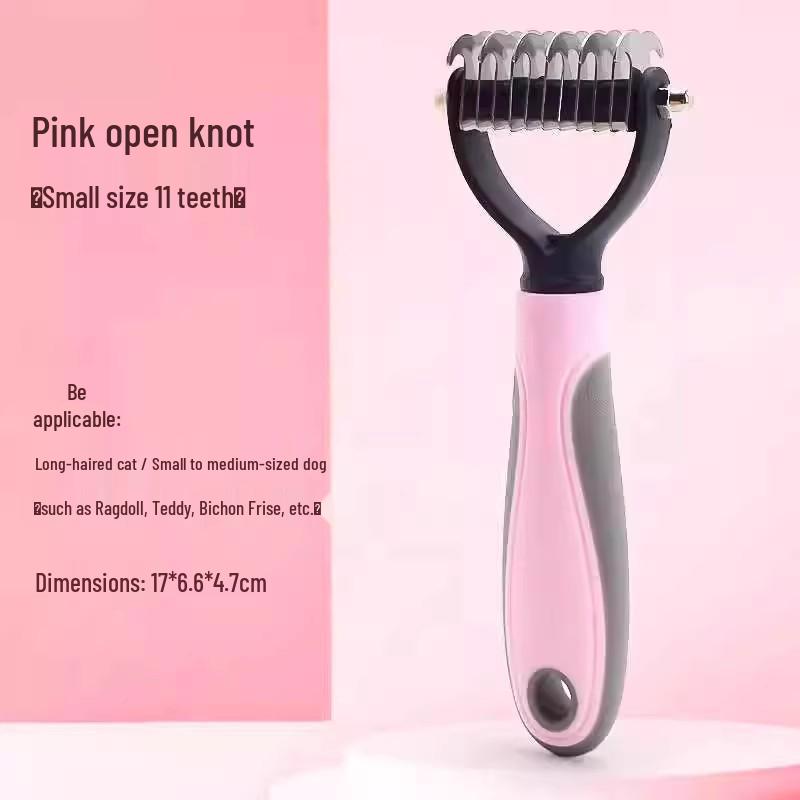 

Pet Detangling Comb for Cats & Dogs - Thinning & Hair Removal Brush for Long-Haired Pets
