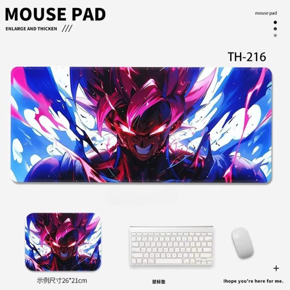 Anime Peripheral ANCG Leather Mouse Pad Dragon Ball Anime E-sports Game Mouse Keyboard Table Pad Boys Advanced Non-slip Waterproof Mouse Pad