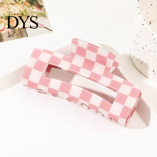 Plaid Hair Claw 1/4Pcs Women Claws Strong Fixation Pattern Durable Synthetic Hairpin Design Clips Versatile Lattice Accessories Patterned Accessory