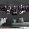 5 Panels New York City Scenery Canvas Painting Landscape Posters and Prints Wall Pictures for Living Room Home Decor No Frame