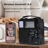 Music Player FM AM SW Radio Receiver LED Flashlight Wireless Bluetooth Speaker  Outdoor