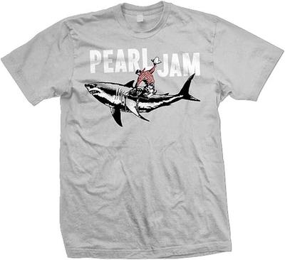 Pearl Jam T-shirt Cowoby Riding Shark Mens Tee - New Shirt Unisex T-Shirt