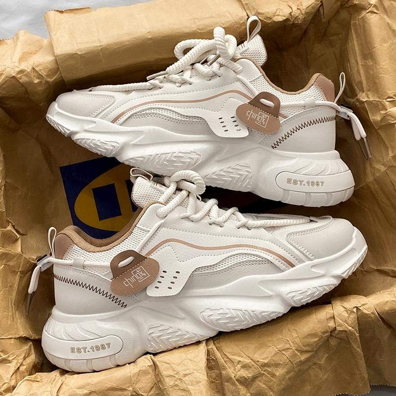 

Internet Celebrity Hot Men s Shoes Breathable Mesh Trendy Brand Versatile Casual Sports Running Height Increasing White Dad 44 Standard Sports Code хаки